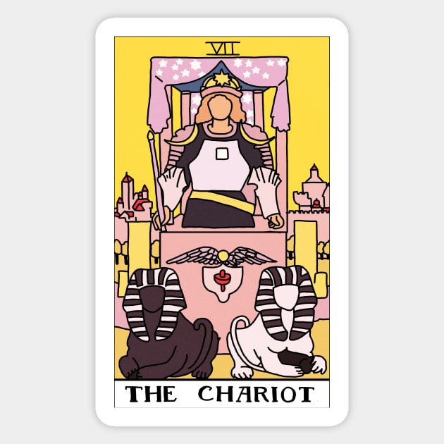 The Chariot Tarot Card Sticker by ThingRubyDoes